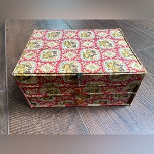 Vintage Fabric Covered Sewing Box